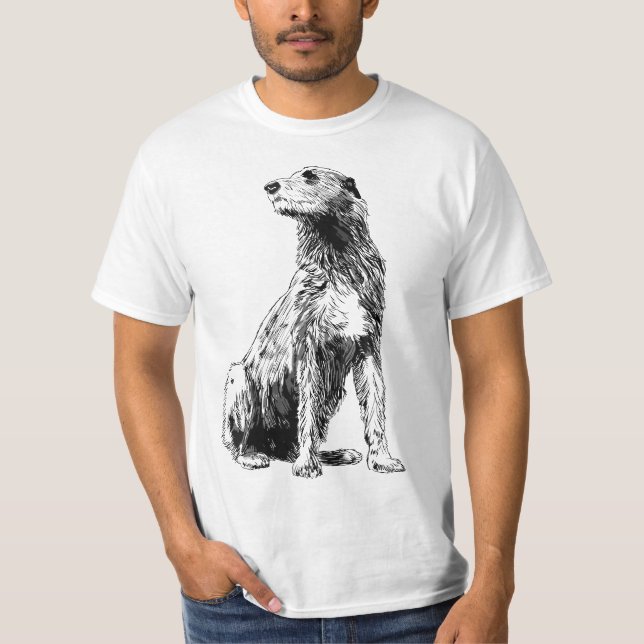 Dog Irish Wolfhound T Shirt (Framsida)