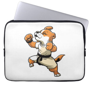 Dog Knows Karate har transformerats Laptop Fodral