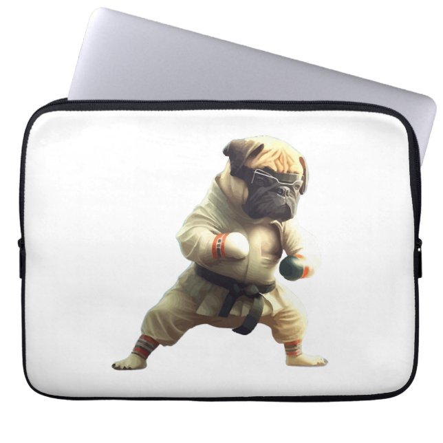 Dog Knows Karate har transformerats Laptop Fodral (Framsidan)