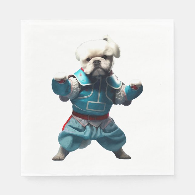Dog Knows Karate har transformerats Pappersservett (Framsidan)