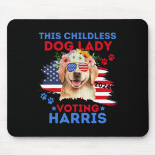 Dog Lady Rösta Kamala Harris 2024 Golden Retriever Musmatta