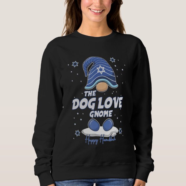 Dog Love Gnome  Hanukkah Family Matching for men w T Shirt (Framsida)