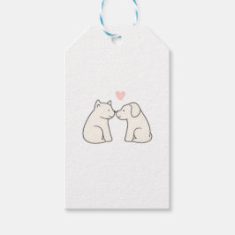Dog Love Sticker Presentetikett