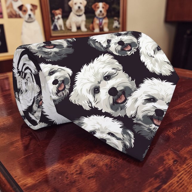 Dog Lover Canine Retro Custom Tie Slips (Skapare uppladdad)