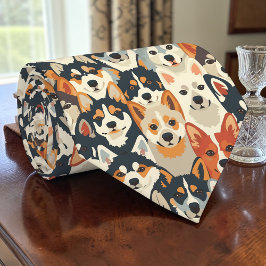 Dog Lover Canine Retro Custom Tie Slips