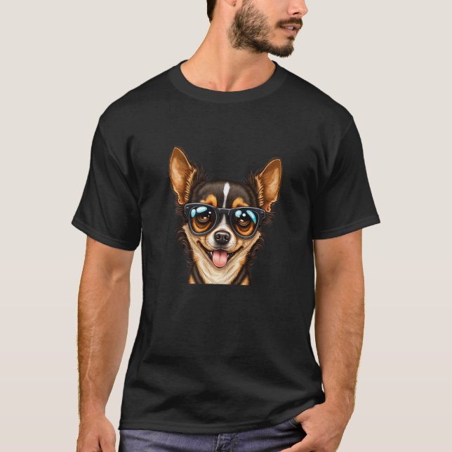 Dog Lover Chihuahua Mom & Chiwawa Dad Premium T Shirt (Framsida)