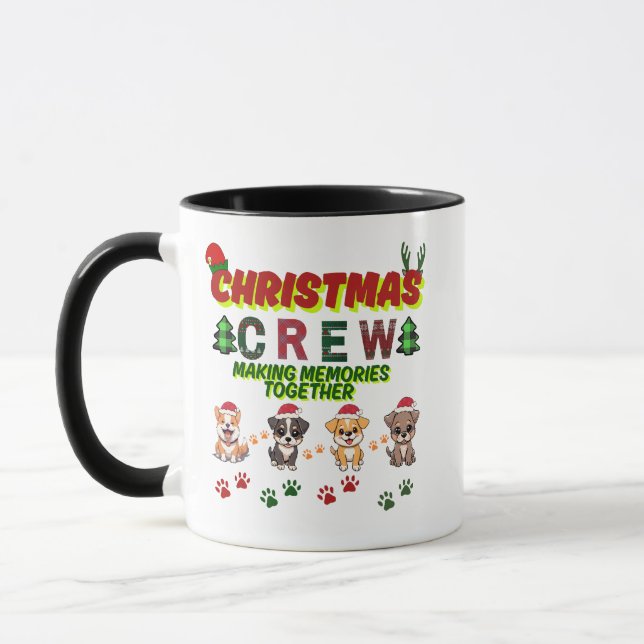 Dog Lover Christmas Family-Christmas crew dogs  Mugg (Vänster)