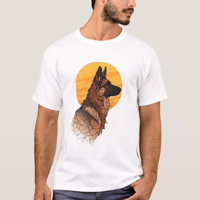 Dog Lover German Shepherd Graphic T Shirt (Framsida)
