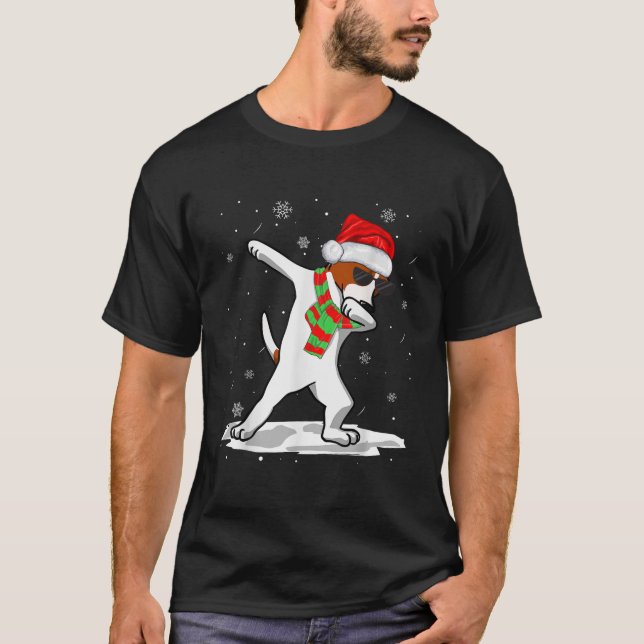 Dog Lover Gifts Funny Dabbing Jack Russell Terrier T Shirt (Framsida)
