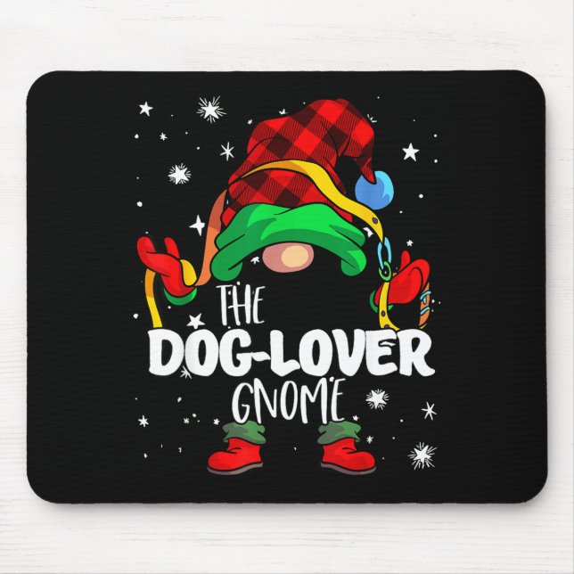 Dog Lover Gnome Red Buffalo Plaid Matching Family  Musmatta (Framsidan)