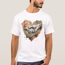 Dog Lover Human Animal Bond Watercolor Heart T Shirt
