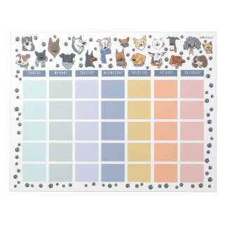 Dog Lover Open Dated Desk Calendar Notepad Anteckningsblock