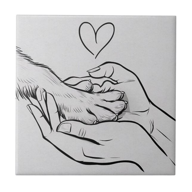 Dog Lovers / Amantes de cães  Kakelplatta (Framsidan)