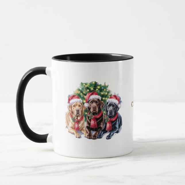 Dog Lovers Christmas Coffee Mug Mugg (Vänster)