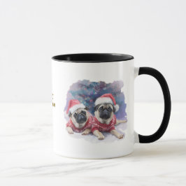 Dog Lovers Christmas Coffee Mug/Pug Mugg