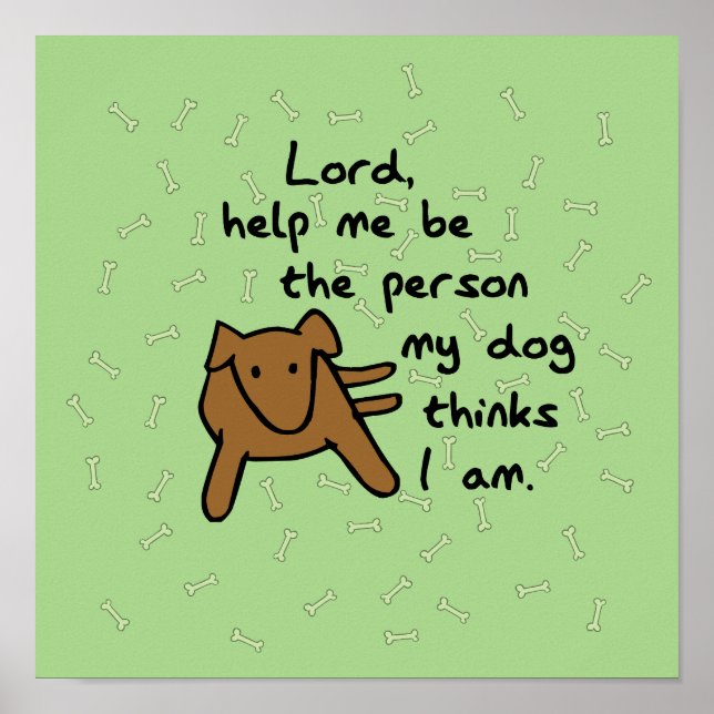 Dog Lover's Prayer Cute and Funny Poster (Framsidan)