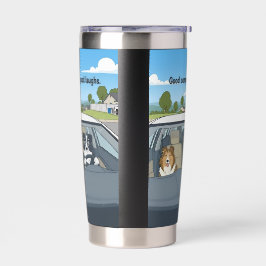 Dog lovers water bottle, Sheltie & border collie