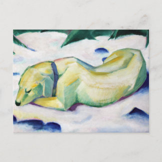Dog Lying in the Snow (1911) by Franz Marc Vykort