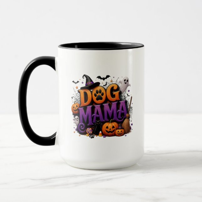 Dog Mama Halloween-mugg Mugg (Vänster)