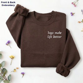 Dog Mama Modern Embroidered Shirt Broderad Sweatshirt