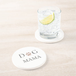 Dog Mama Paw Print, Mothers Day & Birthday   Underlägg