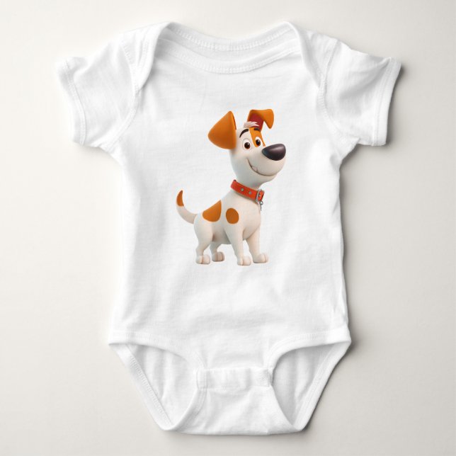 Dog Mascot – Cute Cartoon Puppy Kids  T Shirt (Framsida)