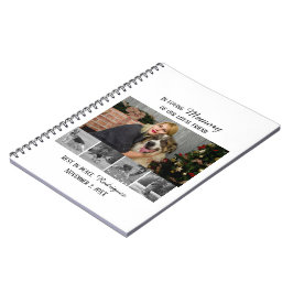 Dog Memorial 5 Photo Collage Pet Tribute Anteckningsbok