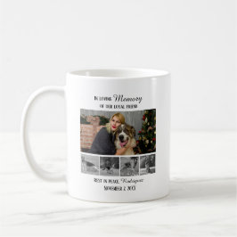 Dog Memorial 5 Photo Collage Pet Tribute Kaffemugg