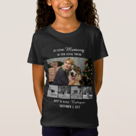 Dog Memorial 5 Photo Collage Pet Tribute T Shirt