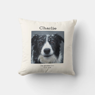 Dog Memorial Cushion Pet Remembrance Throw Pillow Kudde