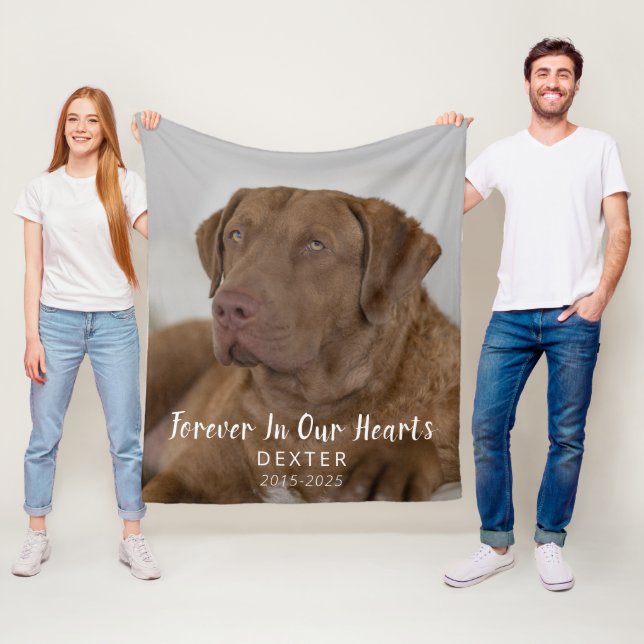 Dog Memorial Gift | Pet Loss Keepsake Fleece Blank (På plats)