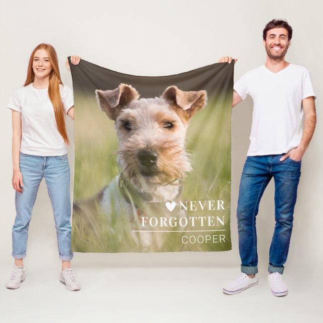 Dog Memorial Gift | Pet Loss Keepsake Fleece Blank (På plats)