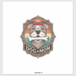Dog Mom Ben Bandana Vintage Ram_1 Klistermärken