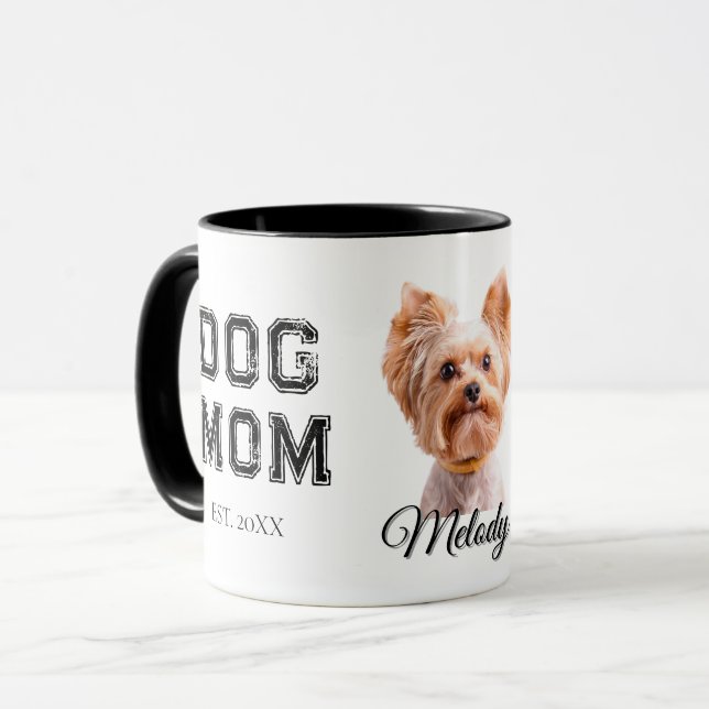 Dog Mom Custom Dog Photo Mugg (Framsida vänster)