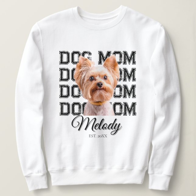 Dog Mom Custom Dog Photo T Shirt (Design framsida)