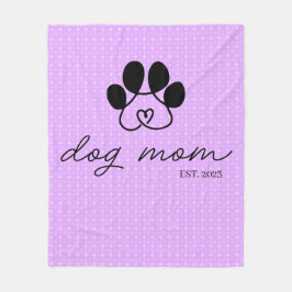dog mom customizable lilac fleecefilt