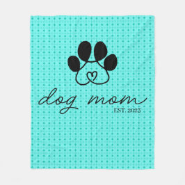 dog mom customizable mint green fleecefilt