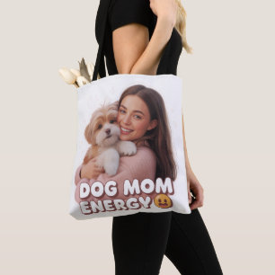 Dog Mom Energy - trendig design för hundmammor Tygkasse
