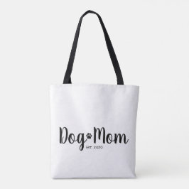 Dog Mom Established Gift Tote Bag Tygkasse