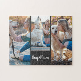 Dog Mom Established Modern Script Black 3 Photo Pussel