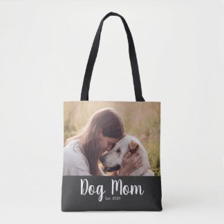 Dog Mom Established Script Foto Tygkasse