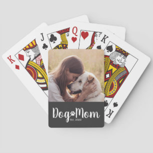 Dog Mom Estalished Script Foto Casinokort