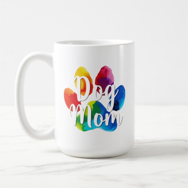 Dog Mom fur baby Mother's Day birthday new puppy Kaffemugg (Vänster)