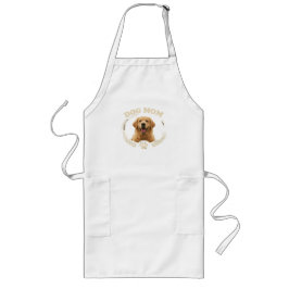 Dog Mom — Golden Retriever Portrait Tee Långt Förkläde