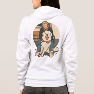 Dog Mom Hugging Fluffy Puppy Cute Pet Moment T Shirt