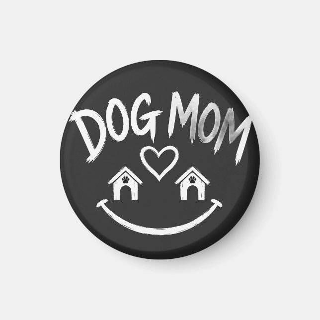 Dog Mom Klubb – Sött Design för Husdjursälskare Magnet (Framsidan)