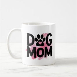 Dog Mom Paw Print Heart Coffee Mug Dog Lover Gift Kaffemugg