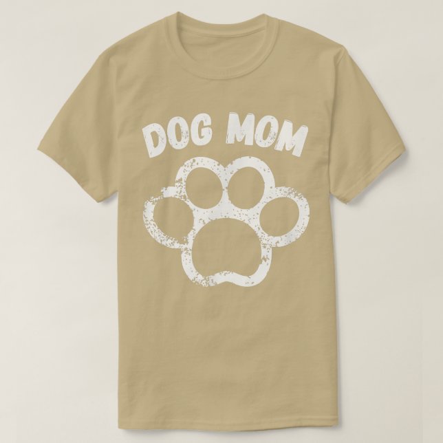Dog Mom Pawprint Love  T Shirt (Design framsida)