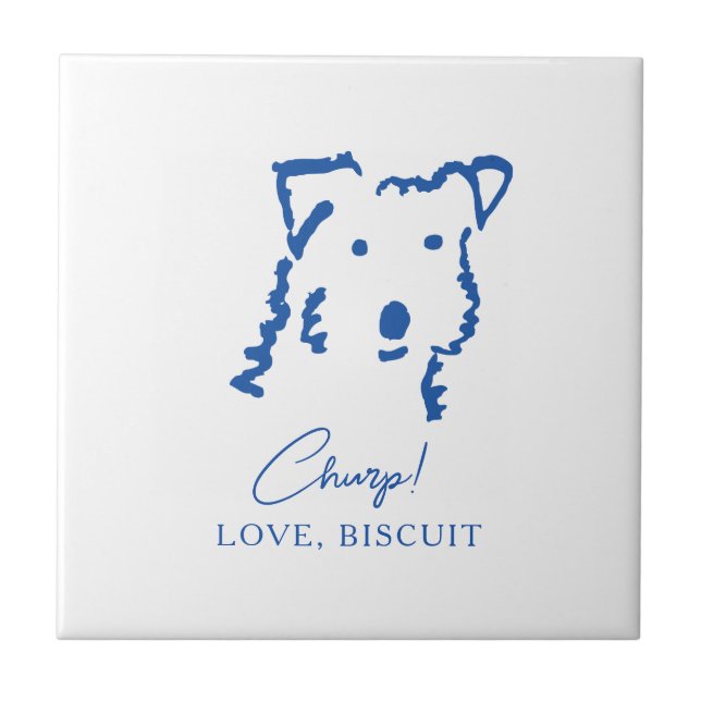 Dog Mom Personalized Fox Terrier Memorial Tile Kakelplatta (Framsidan)