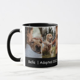 Dog Mom Photo Collage With Adoption Year Mugg